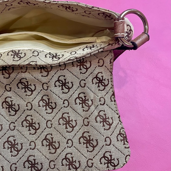 Guess Y2K Brown Monogram Purse Cute Clutch - Picture 4 of 4